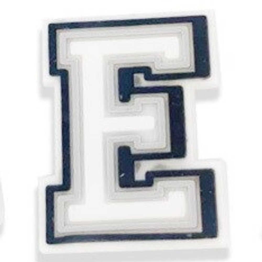 Letter E croc charm
